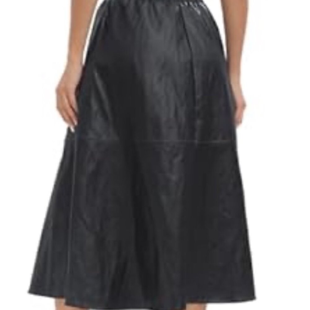 Ki Laphee Black Mid-Length Elastic Waist Skirt S NWT